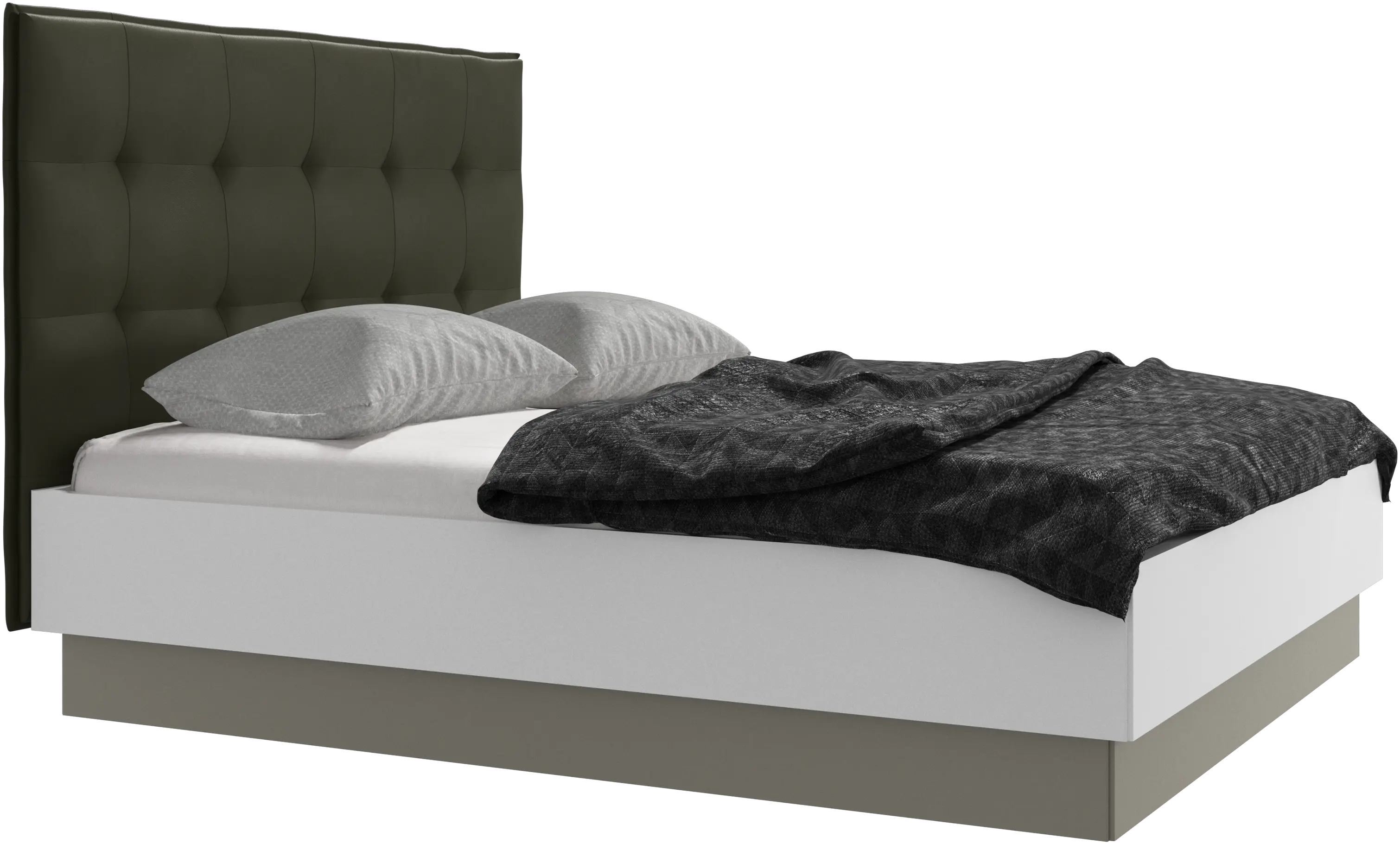 Lugano storage bed with lift-up frame and slats, excl. mattress